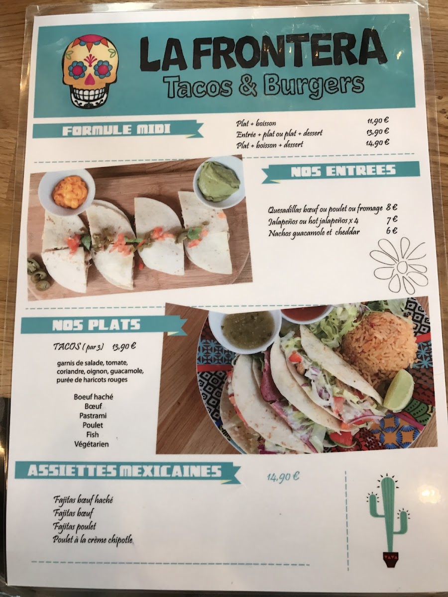 Menu La Frontera Créteil-10