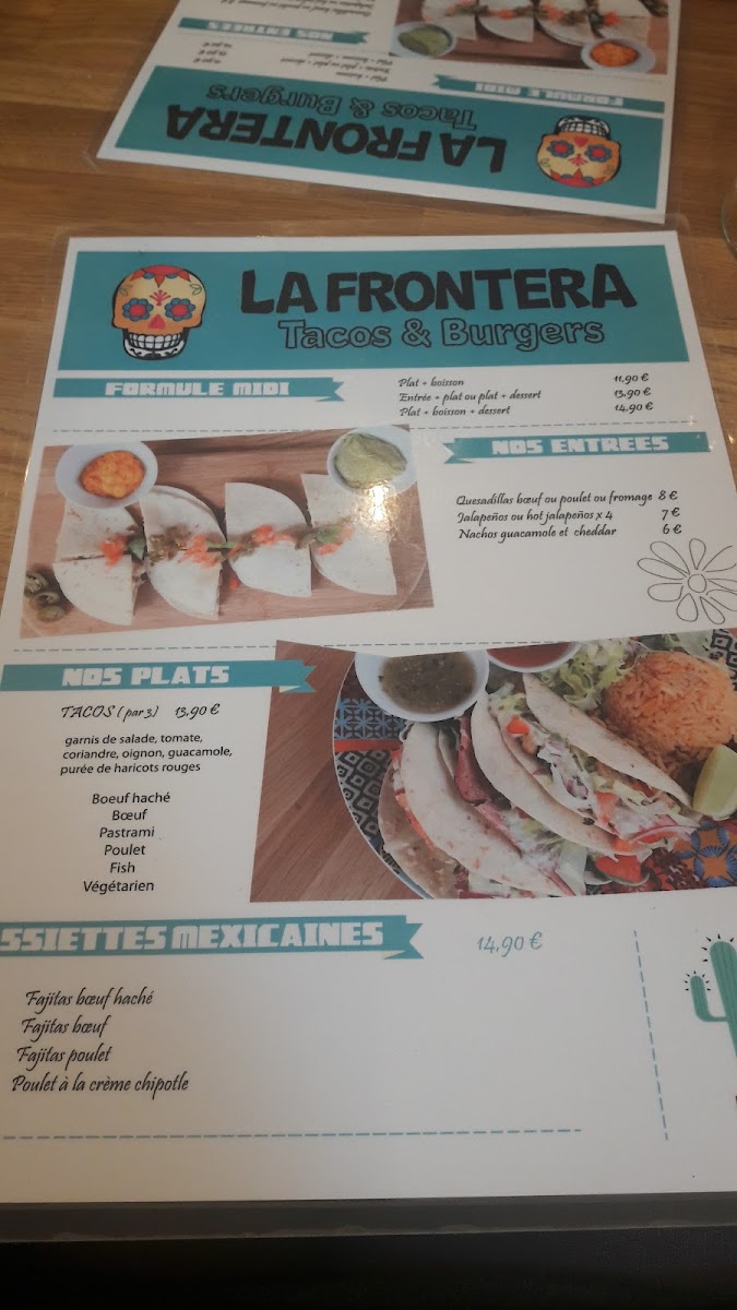 Menu La Frontera Créteil-5