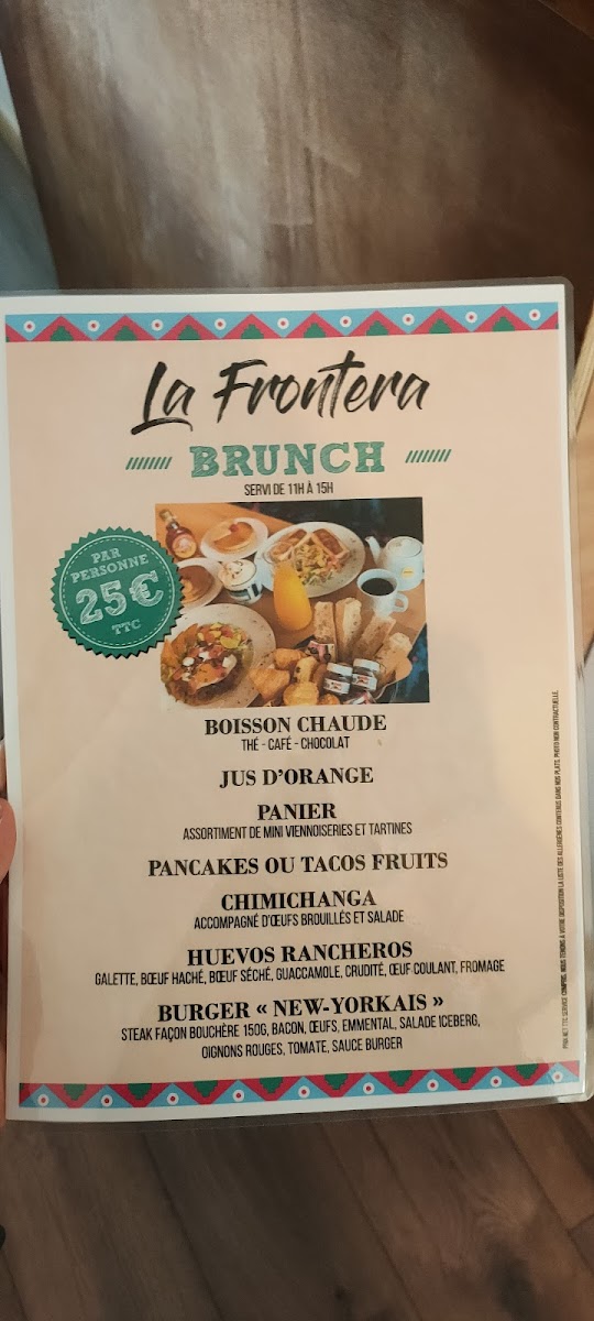 Menu La Frontera Créteil-6