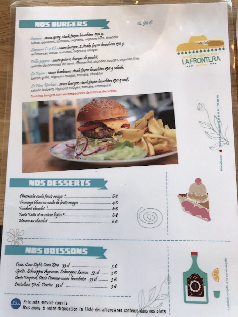 Menu La Frontera Créteil-8