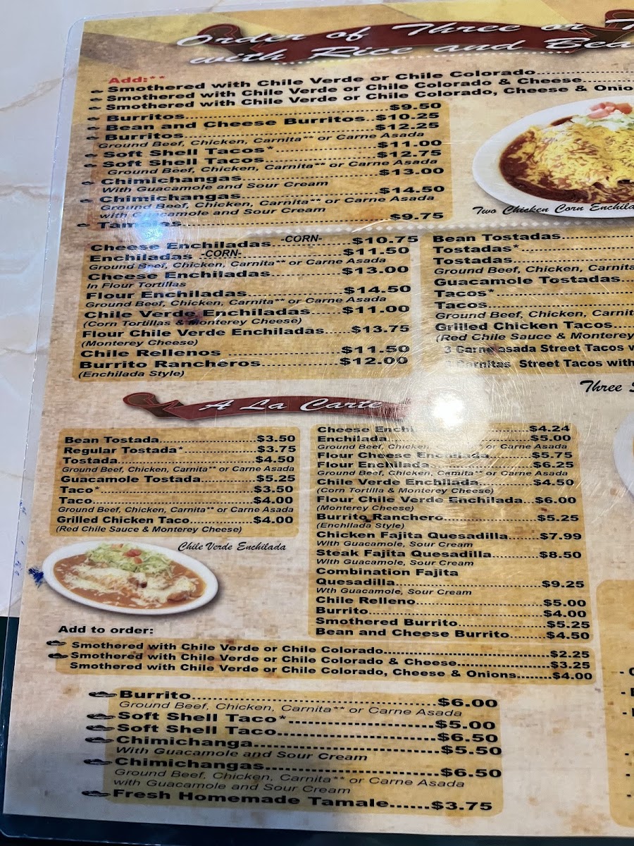 Menu La Frontera Méxican Restaurant-3