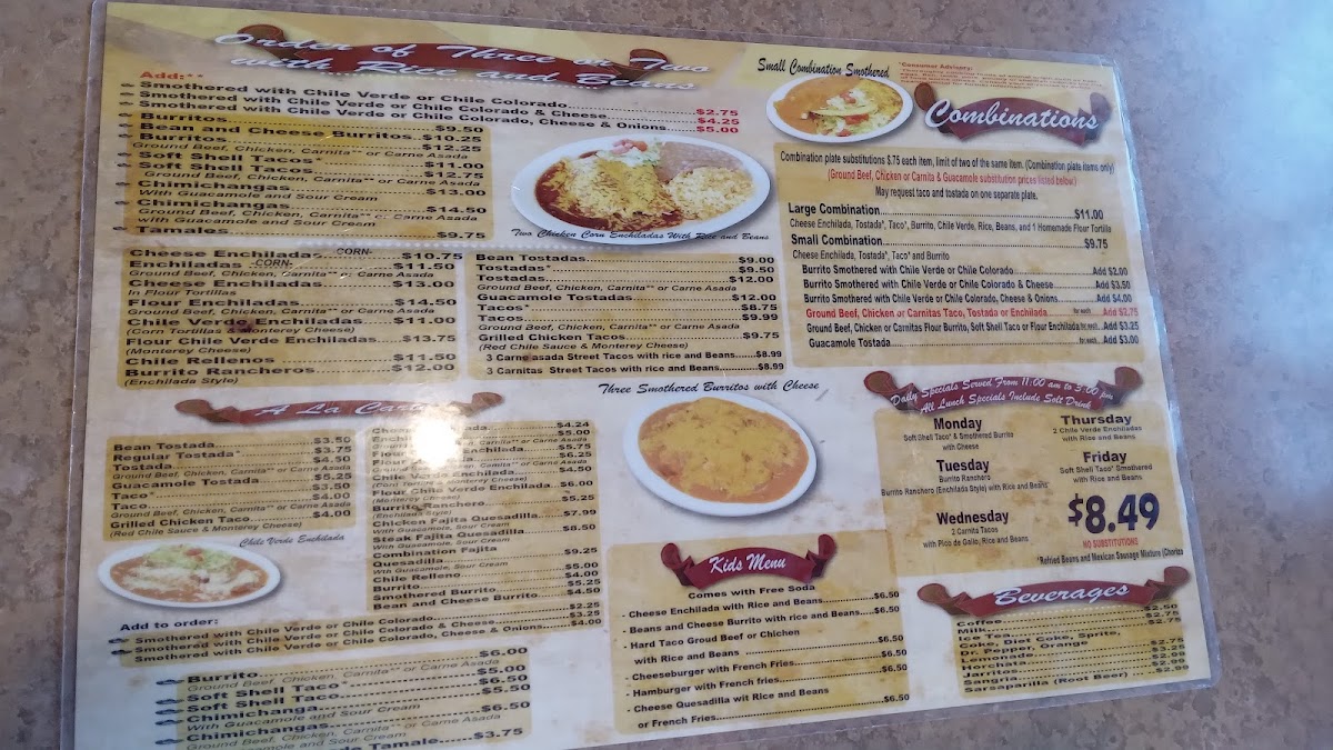 Menu La Frontera Méxican Restaurant-6