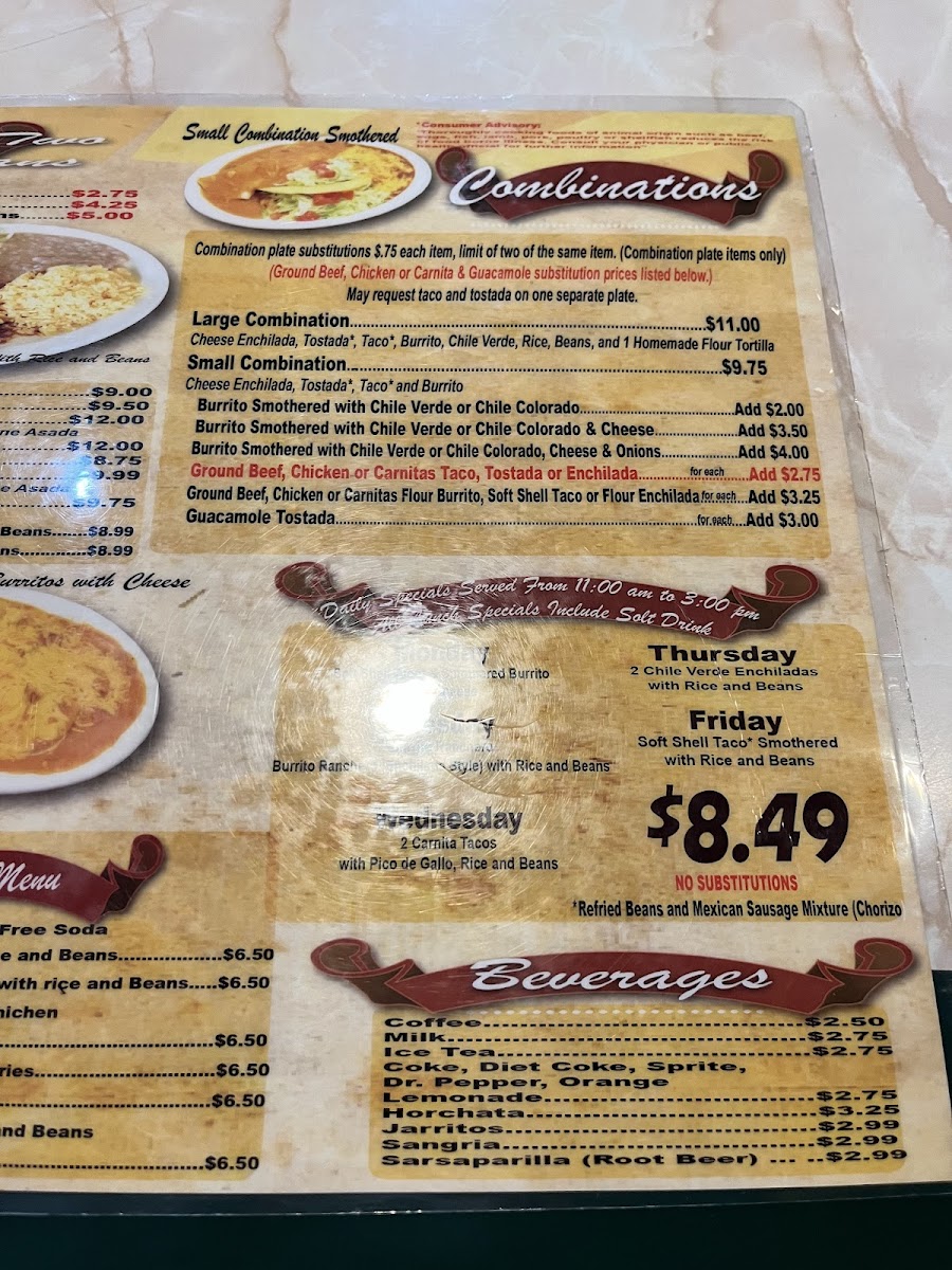 Menu La Frontera Méxican Restaurant-8