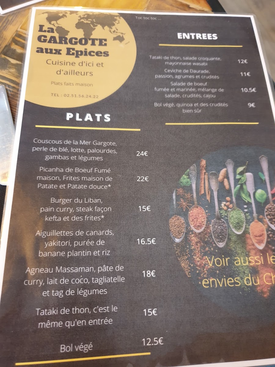 Menu La Gargote Aux Épices-8