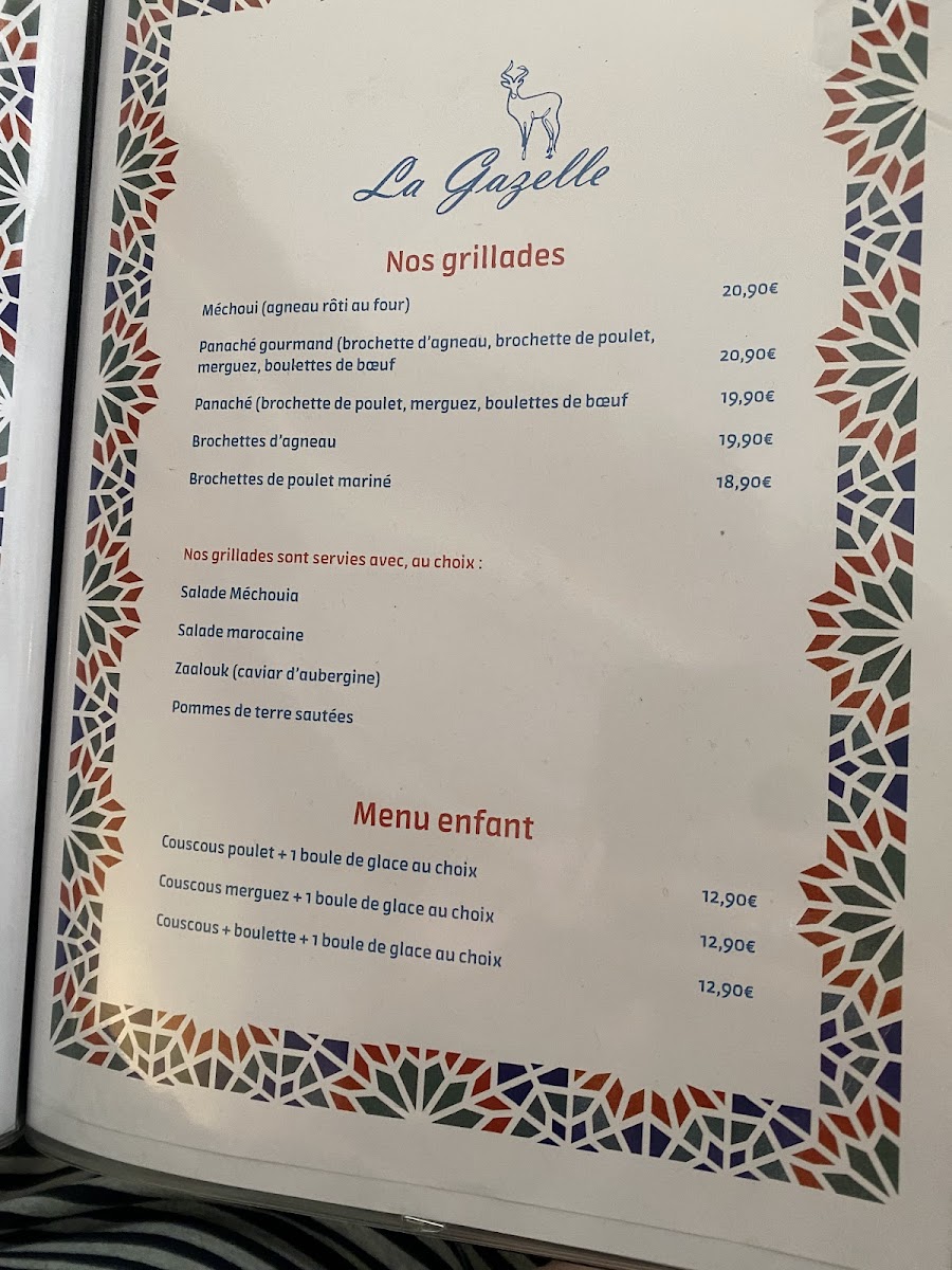 Menu La Gazelle-3