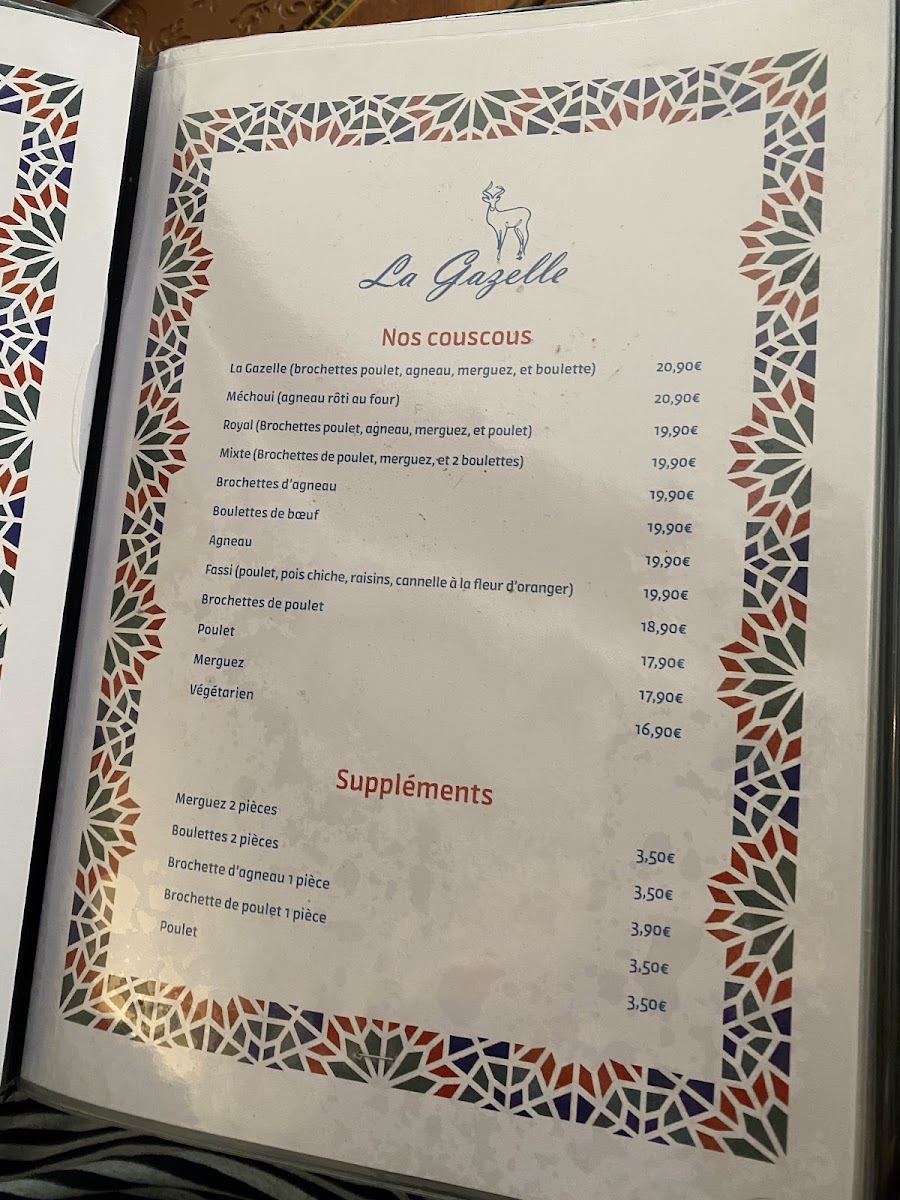 Menu La Gazelle-4