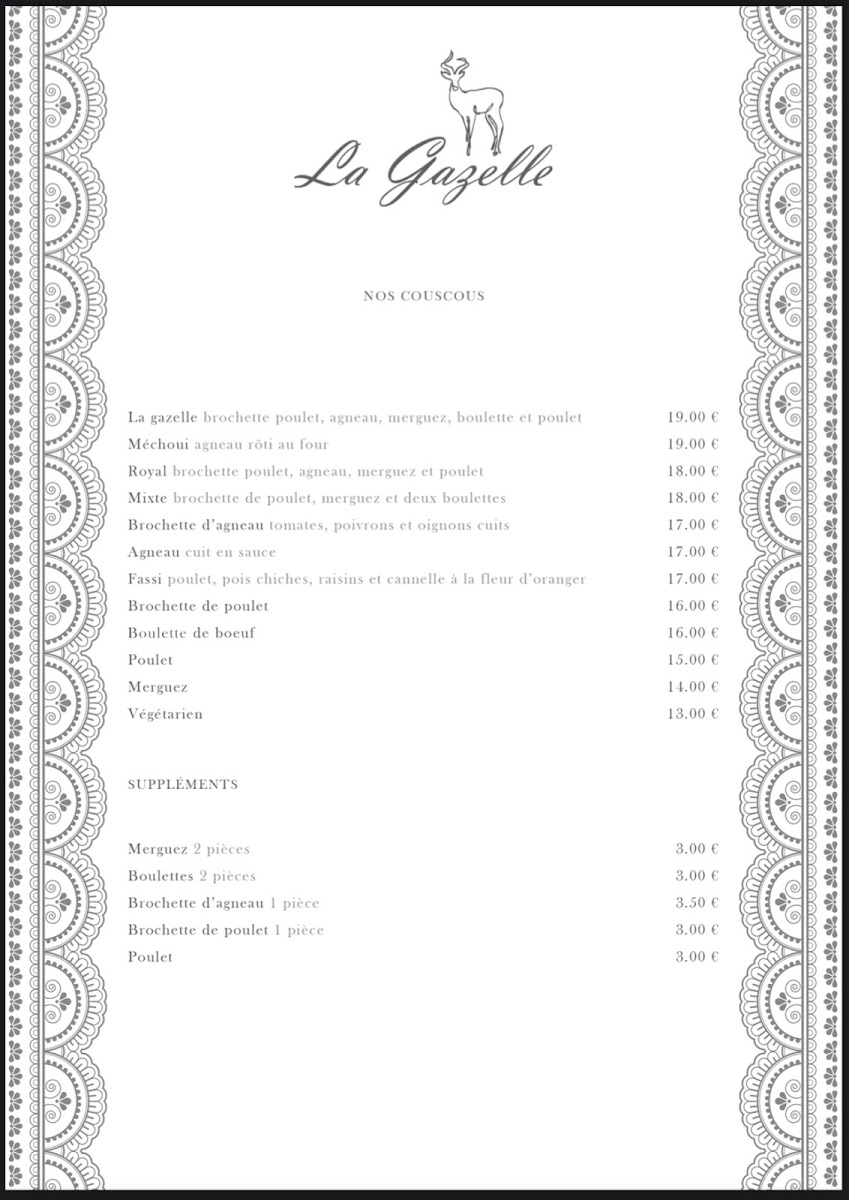 Menu La Gazelle-8