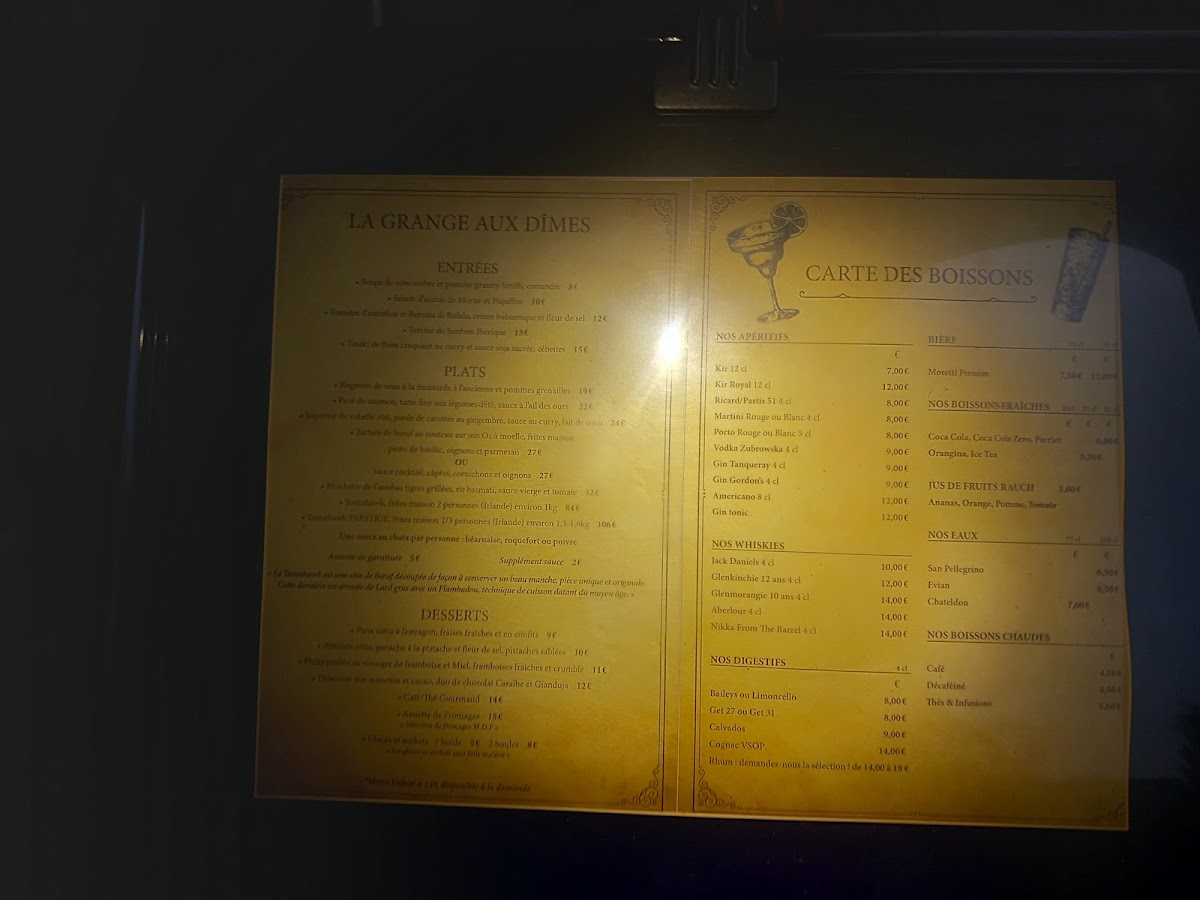 Menu La Grange Aux Dîmes-2