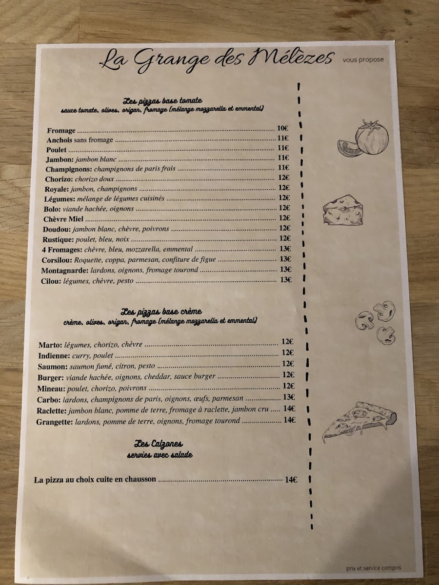 Menu La Grange Des Mélèzes-4