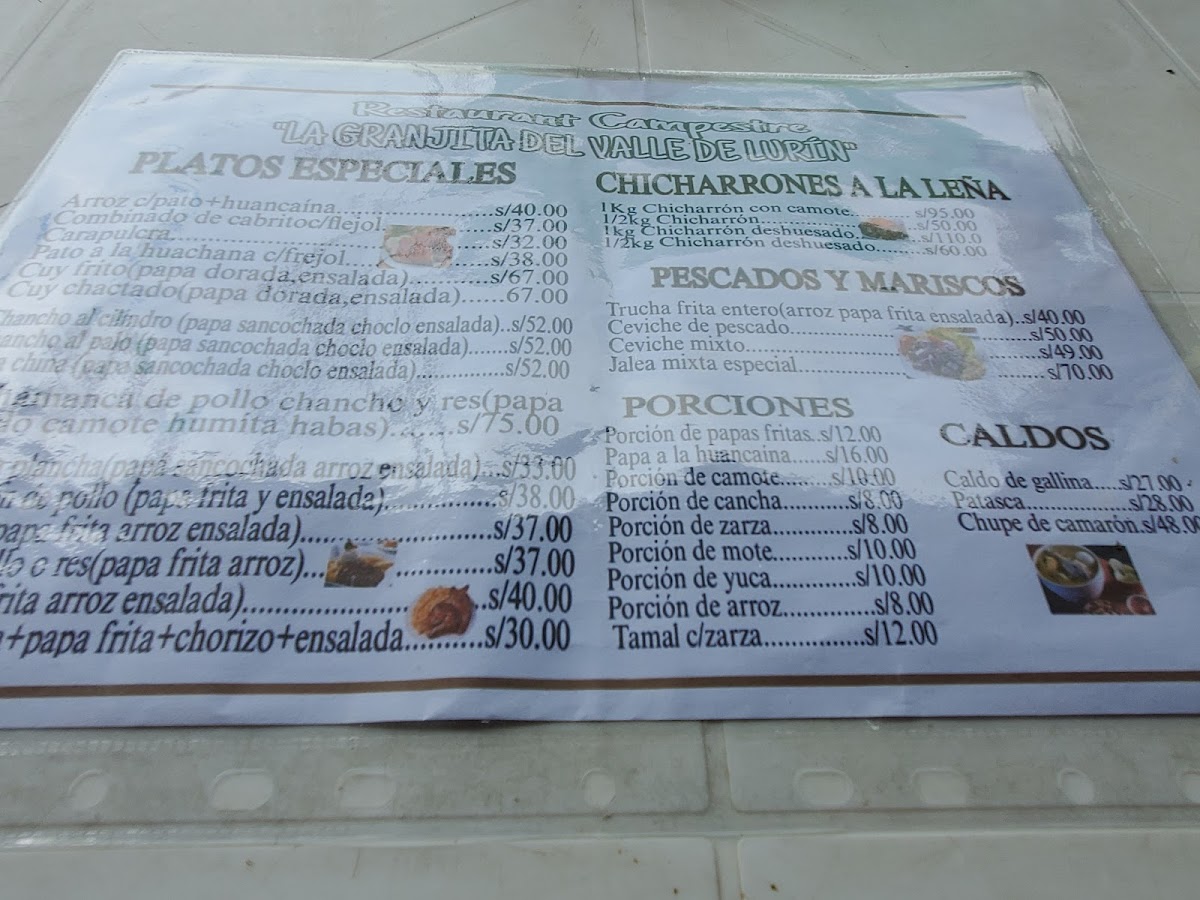 Menu La Granjita Del Valle De Lurín-4