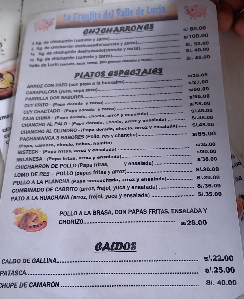Menu La Granjita Del Valle De Lurín-6