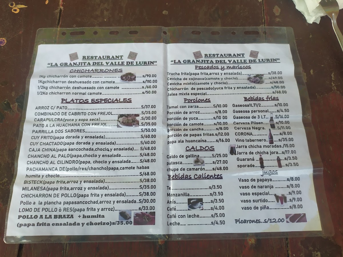 Menu La Granjita Del Valle De Lurín-7