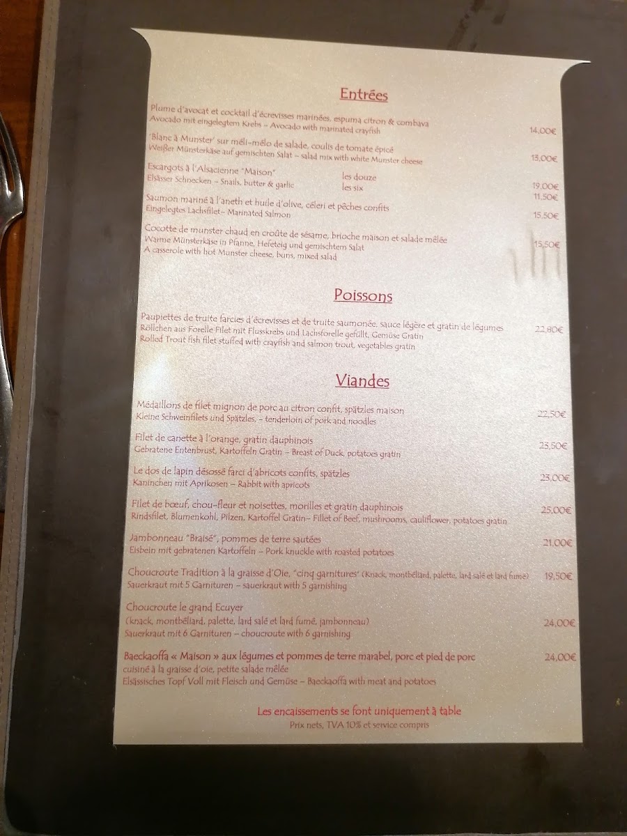 Menu La Grappe D'or - Riquewihr-10