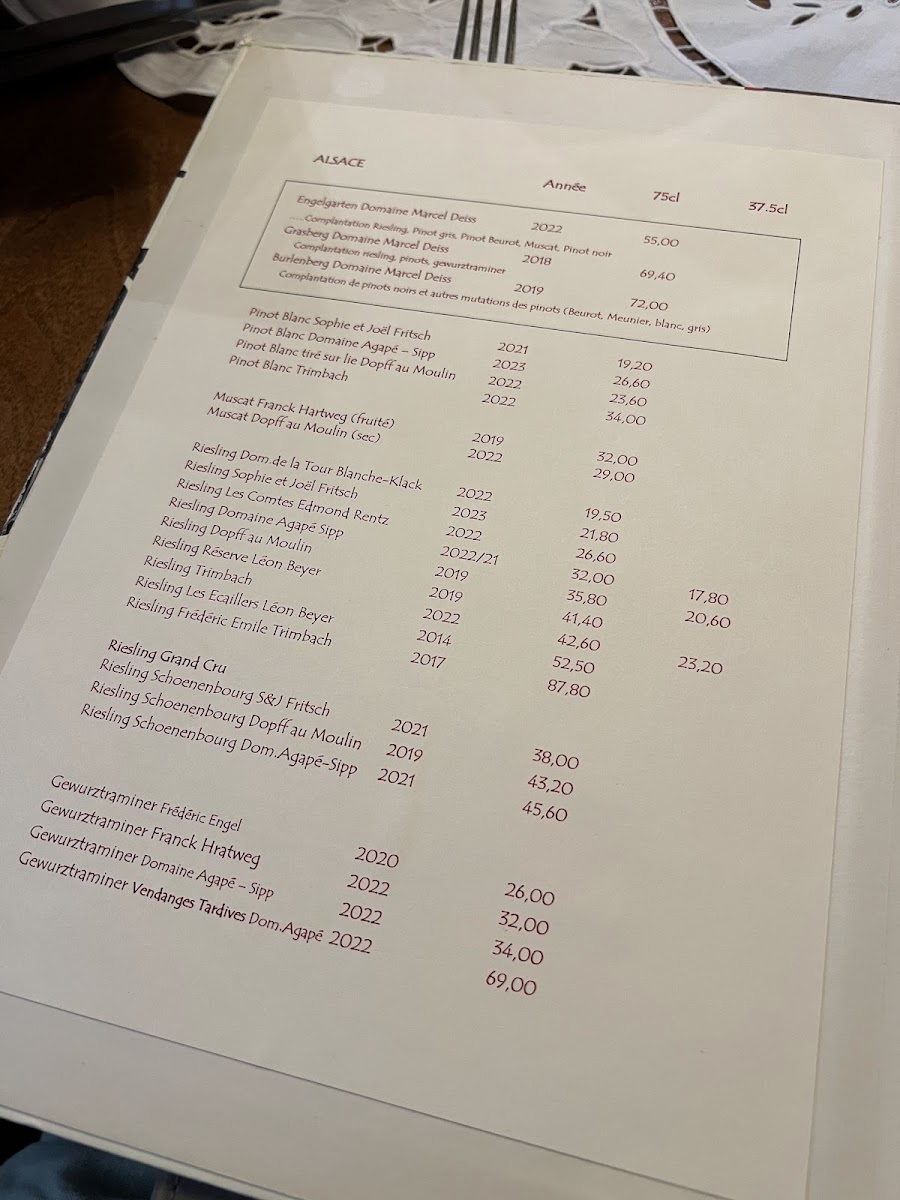 Menu La Grappe D'or - Riquewihr-2