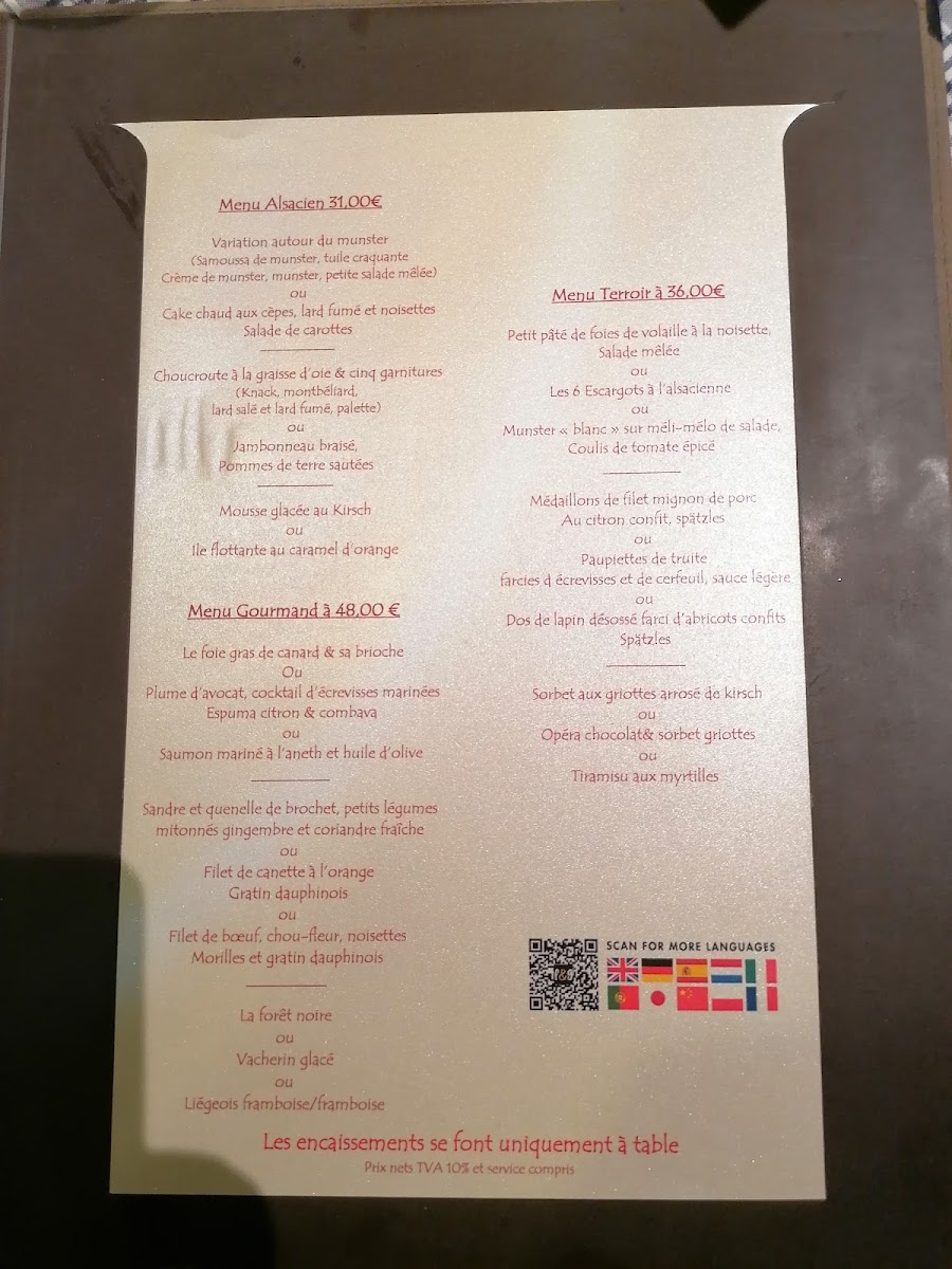 Menu La Grappe D'or - Riquewihr-7