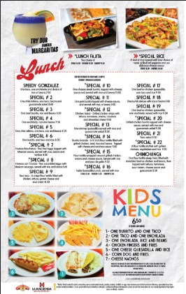 Menu La Hacienda Of Goose Creek-1