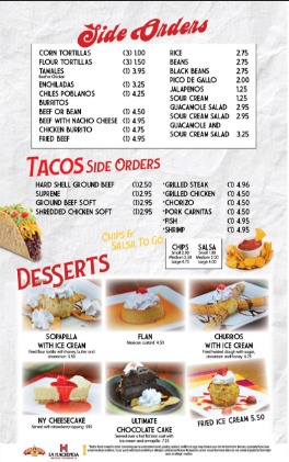 Menu La Hacienda Of Goose Creek-3