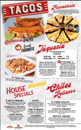 Menu La Hacienda Of Goose Creek-9