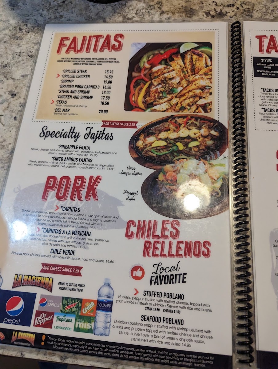 Menu La Hacienda Tacos And Tequila-7
