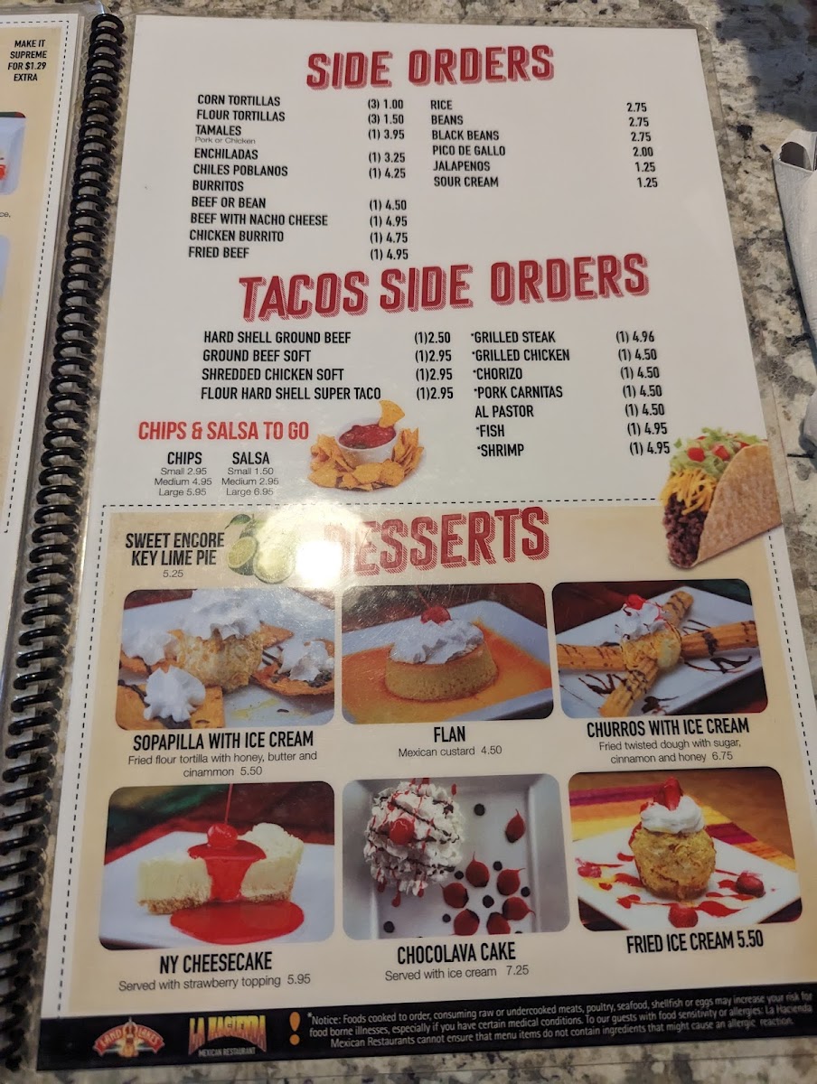 Menu La Hacienda Tacos And Tequila-8