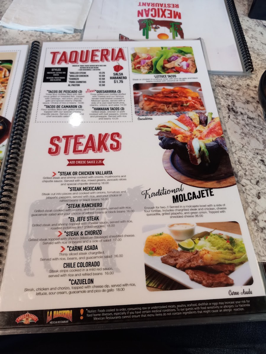 Menu La Hacienda Tacos And Tequila-9