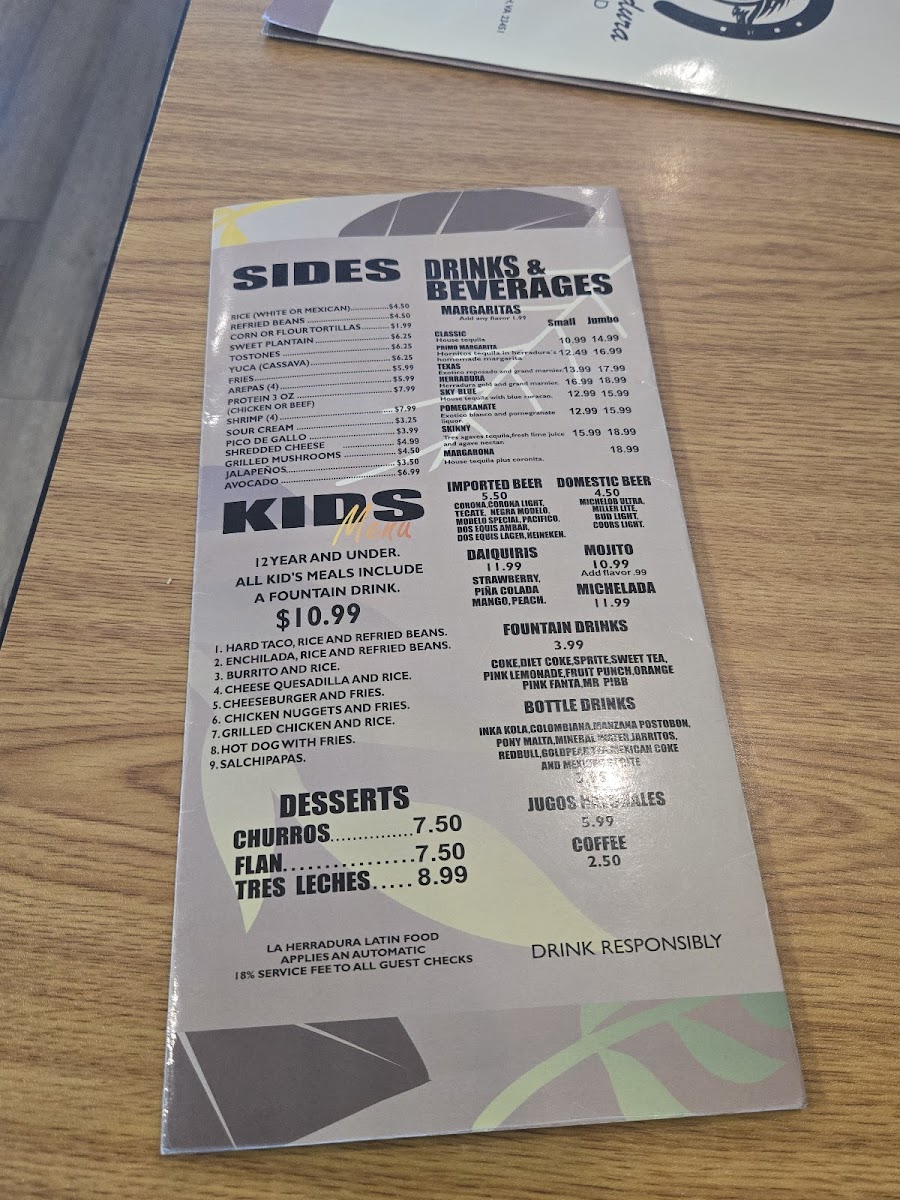 Menu La Herradura Latin Food-1