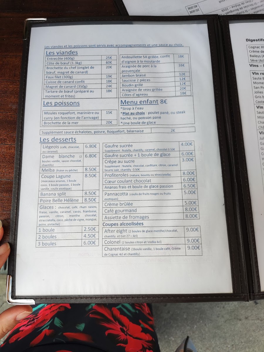 Menu La Lagune - Restaurant De La Base De Loisirs-10