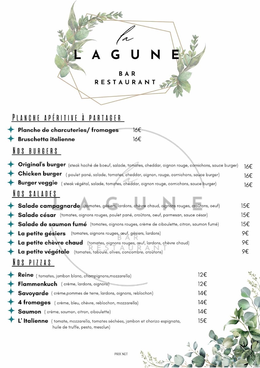 Menu La Lagune - Restaurant De La Base De Loisirs-4