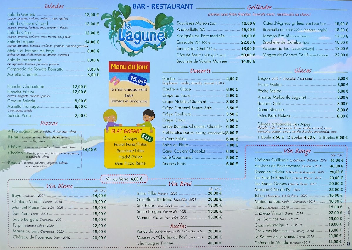 Menu La Lagune - Restaurant De La Base De Loisirs-6