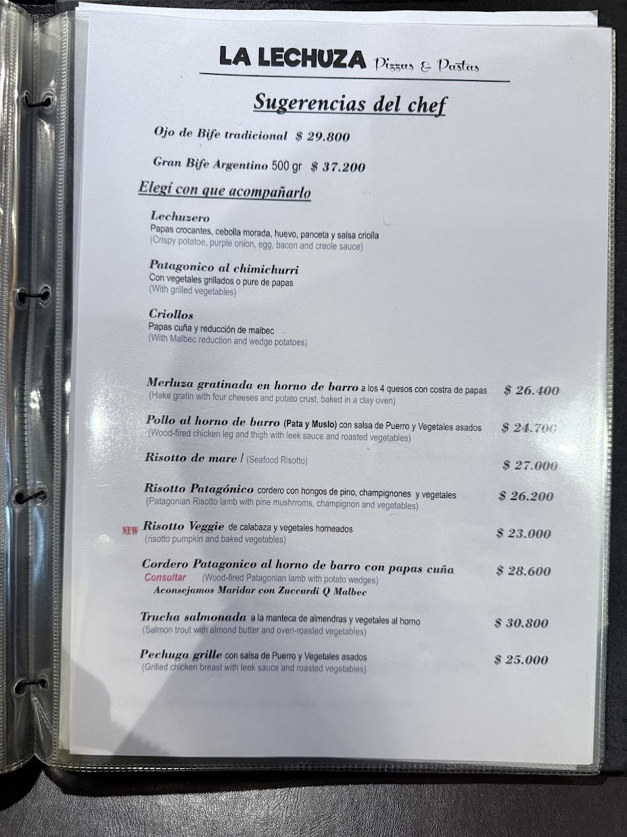 Menu La Lechuza Pizza Y Pastas-3