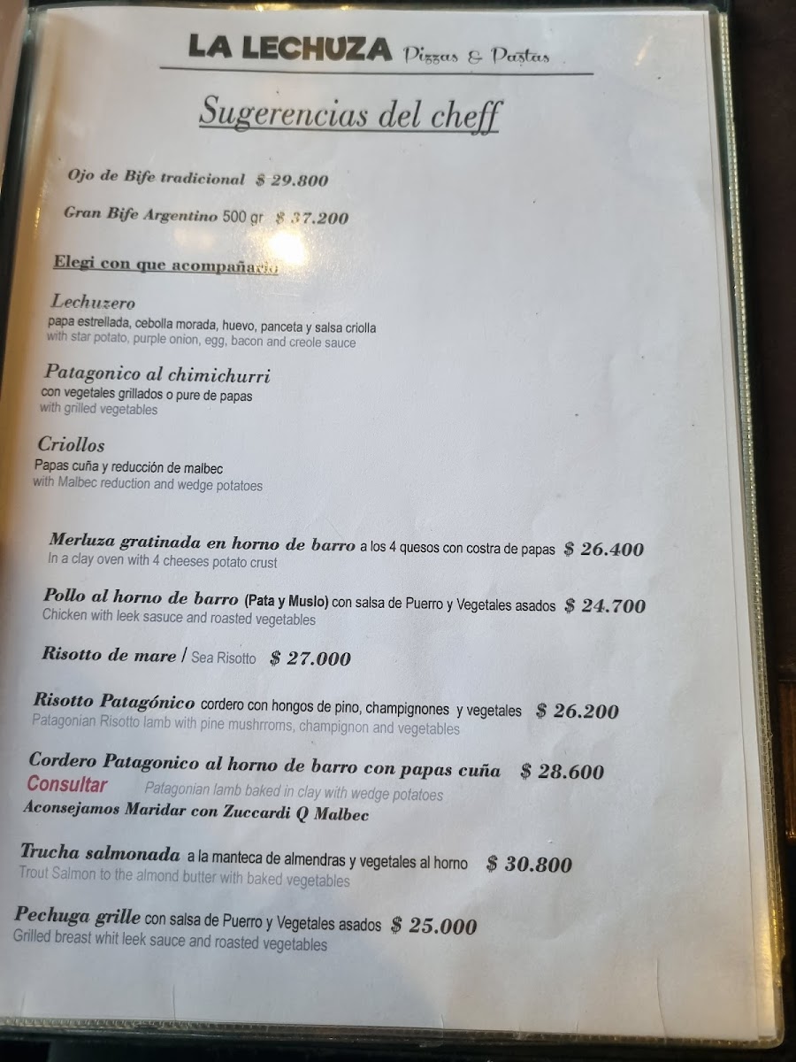 Menu La Lechuza Pizza Y Pastas-4