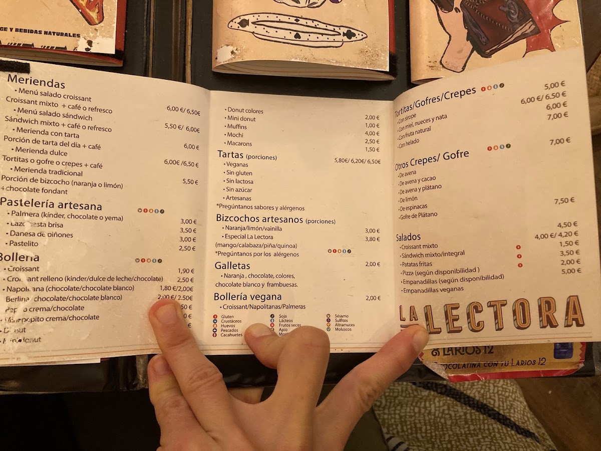 Menu La Lectora Cafetería - Librería-2