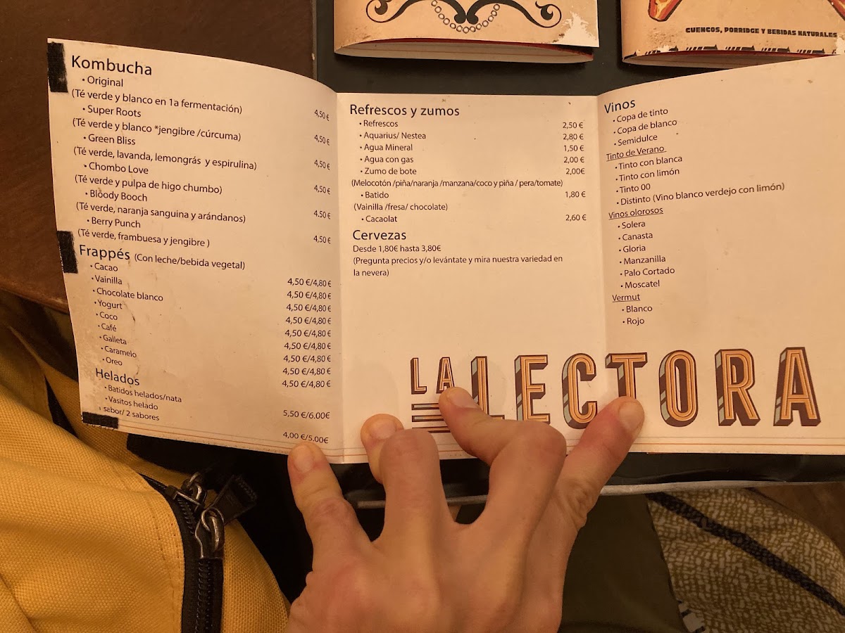 Menu La Lectora Cafetería - Librería-3
