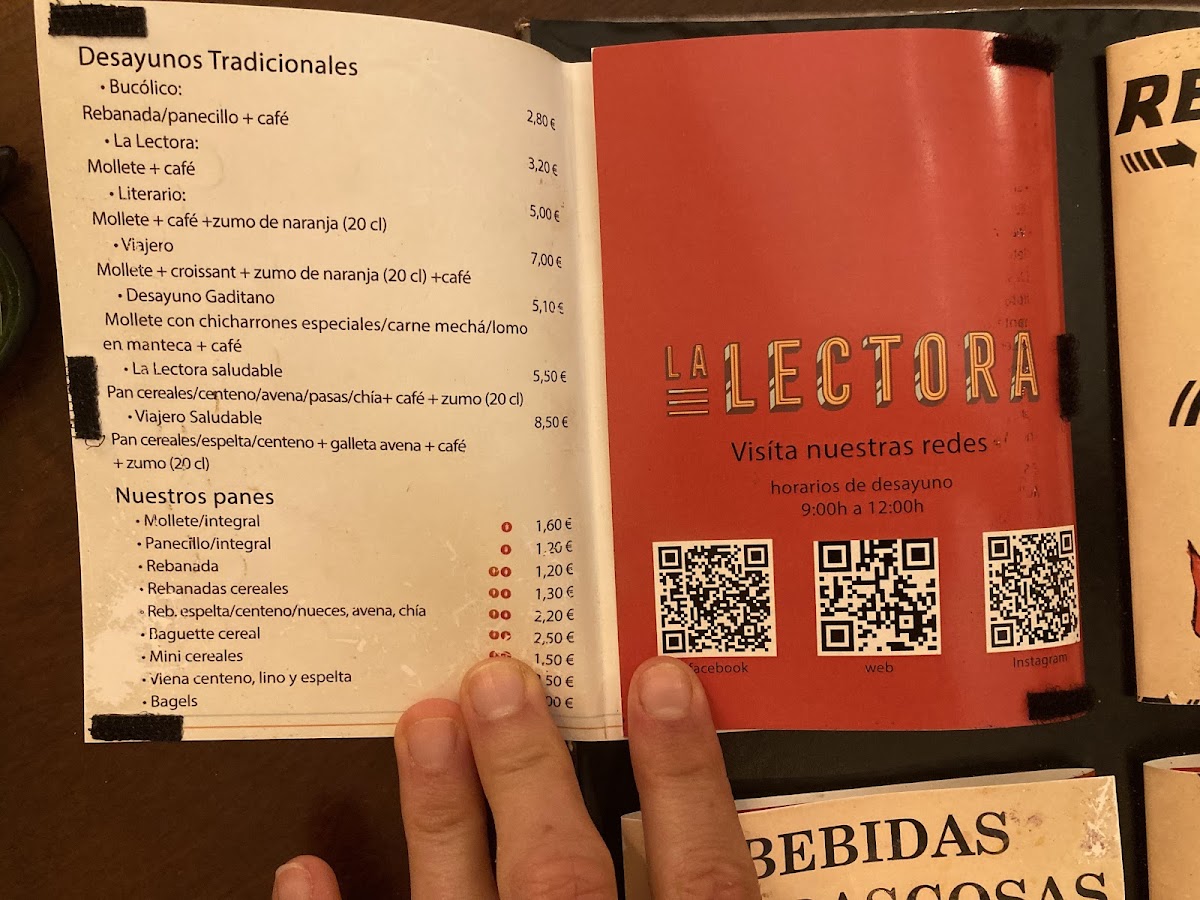 Menu La Lectora Cafetería - Librería-4