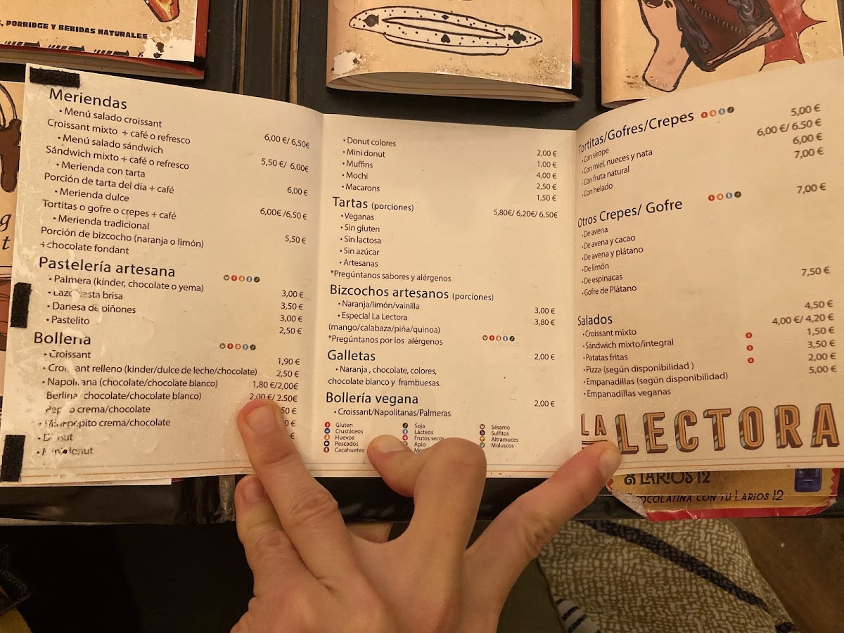 Menu La Lectora Cafetería - Librería-5