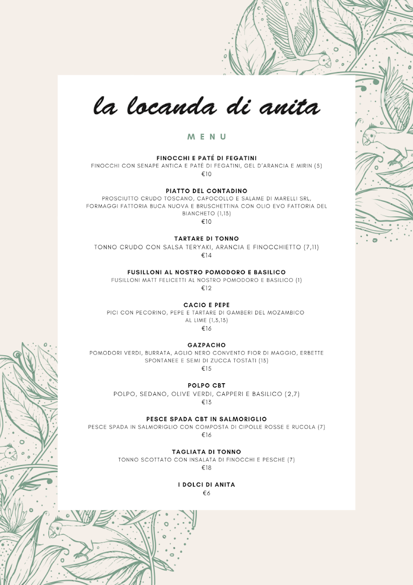 Menu La Locanda Di Anita-1