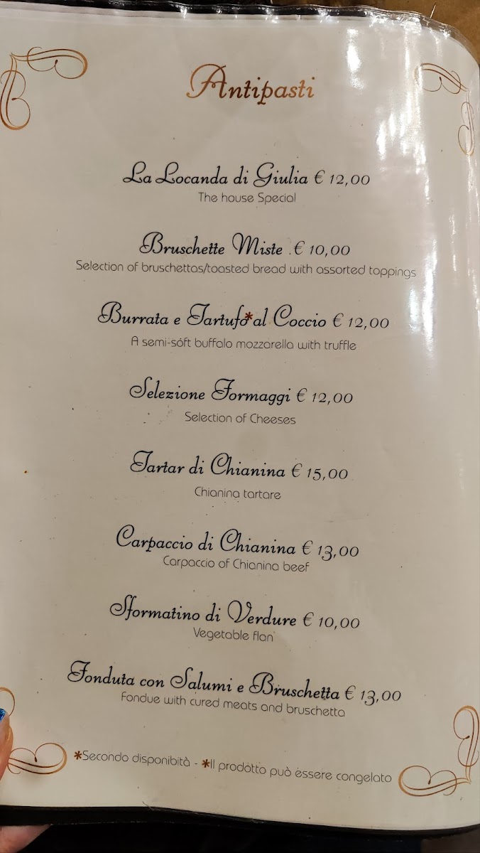 Menu La Locanda Di Giulia-6