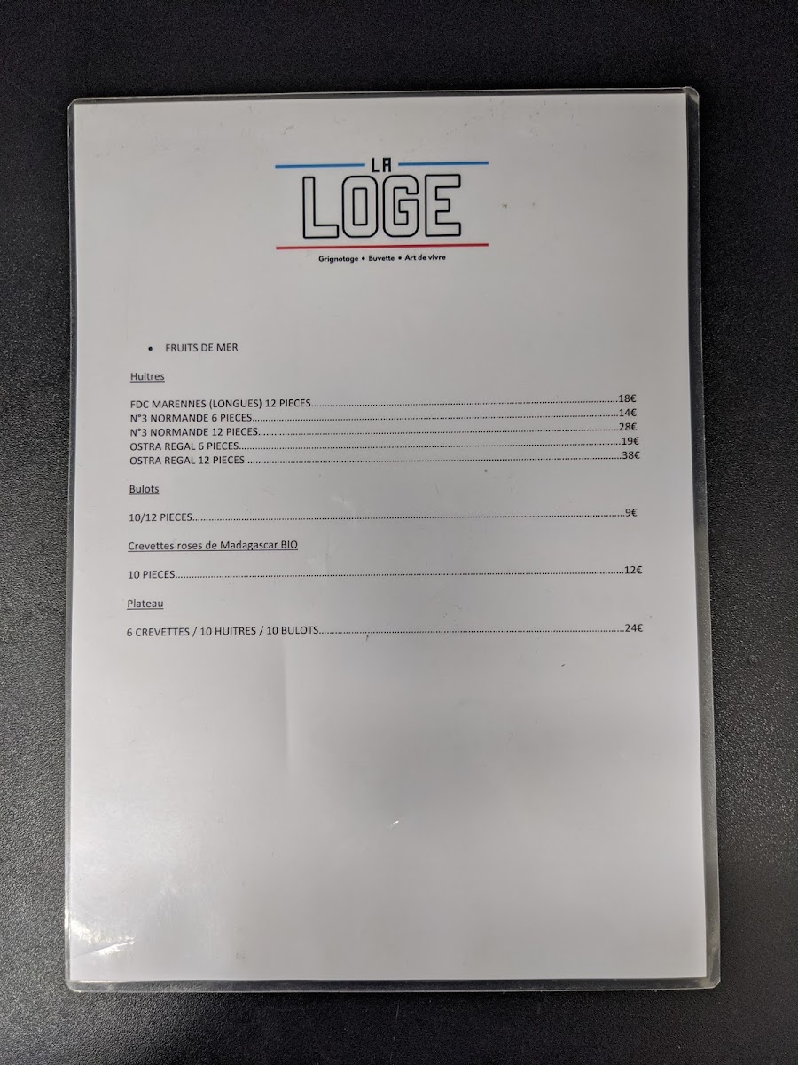 Menu La Loge-9