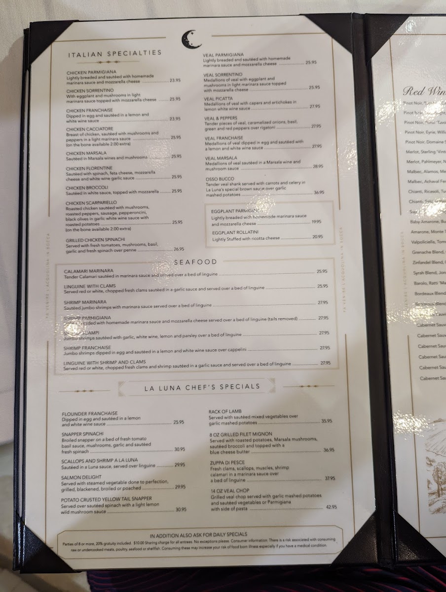 Menu La Luna Italian Bistro & Bar-3