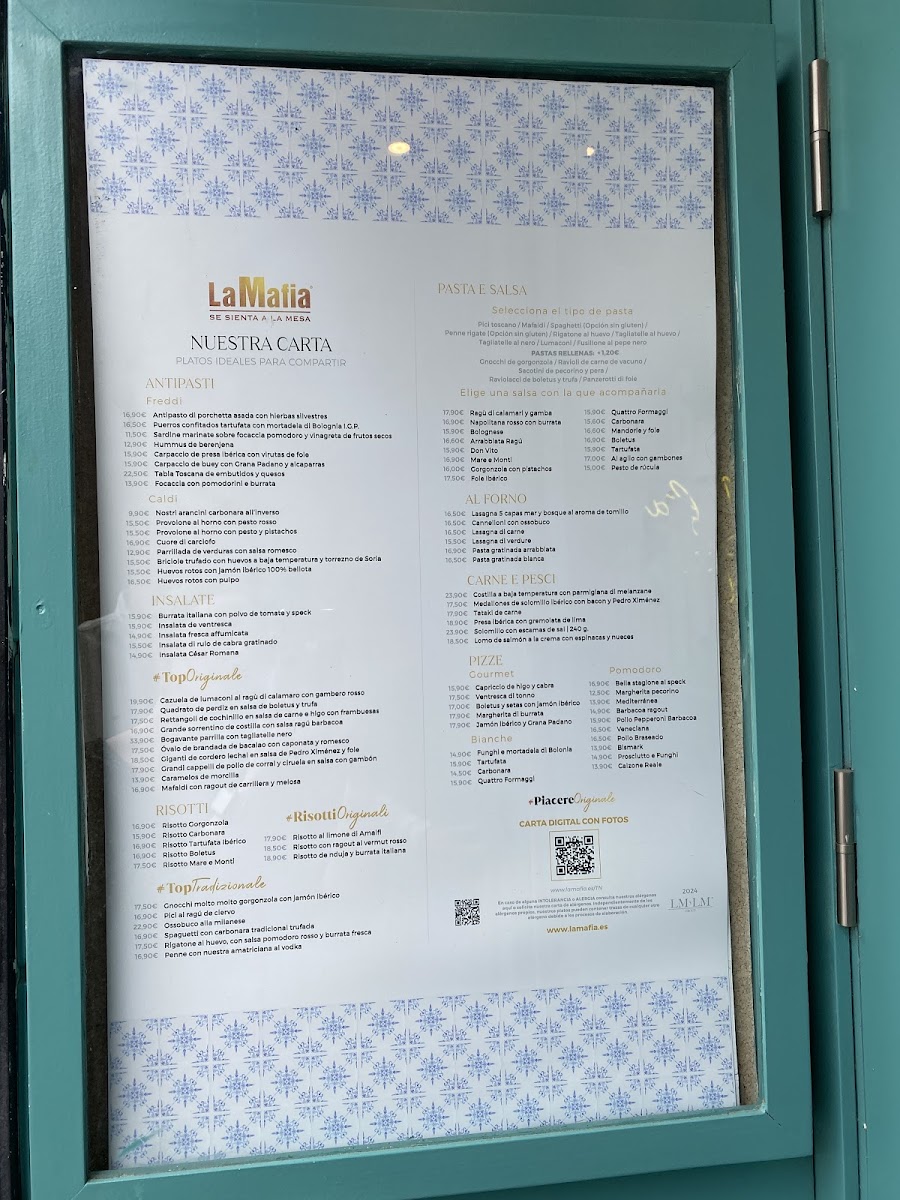 Menu La Mafia Se Sienta A La Mesa-2