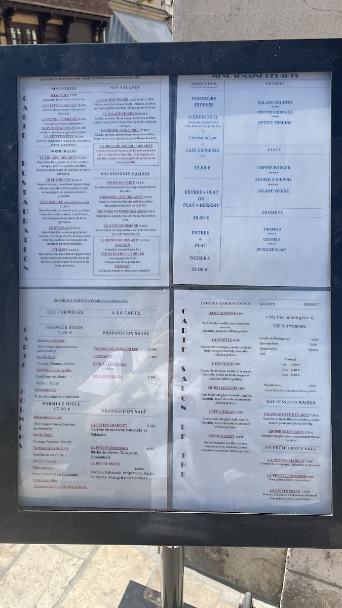 Menu La Maison Des Arts-1
