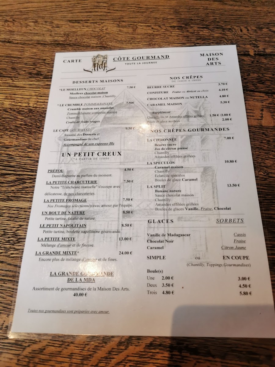 Menu La Maison Des Arts-4