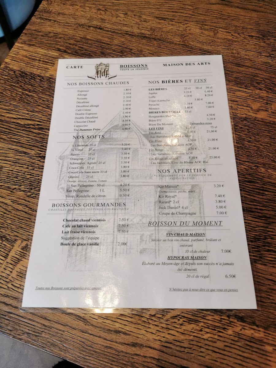 Menu La Maison Des Arts-5