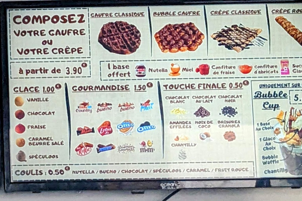 Menu La Maison Des Gaufres ( Croosty's )-1