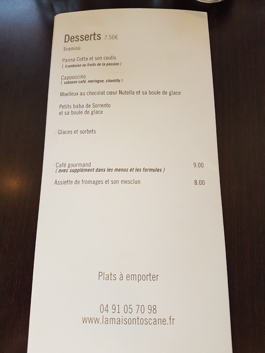 Menu La Maison Toscane-4