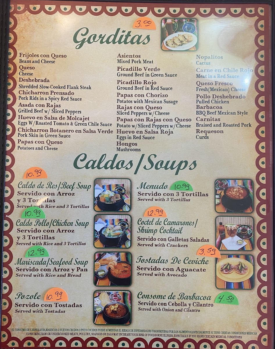 Menu La Malagueña Mexican Bar And Grill-1