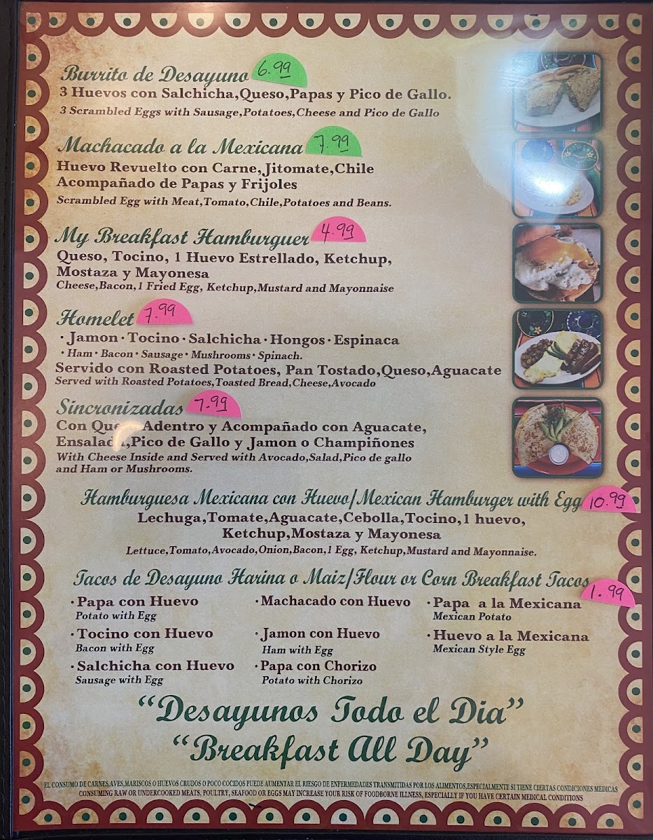 Menu La Malagueña Mexican Bar And Grill-2