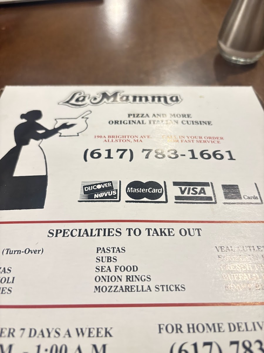 Menu La Mamma Pizza And More-1
