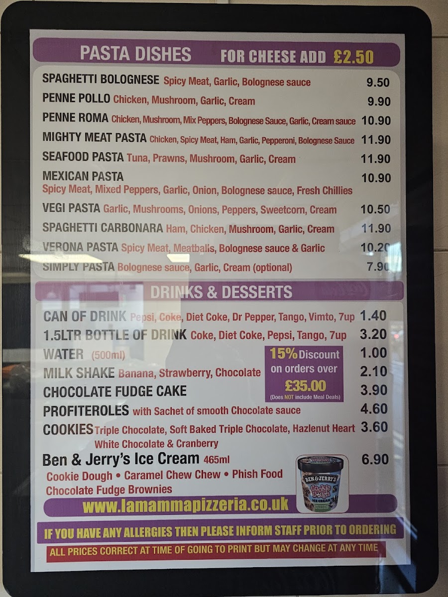 Menu La Mamma Pizzeria-6