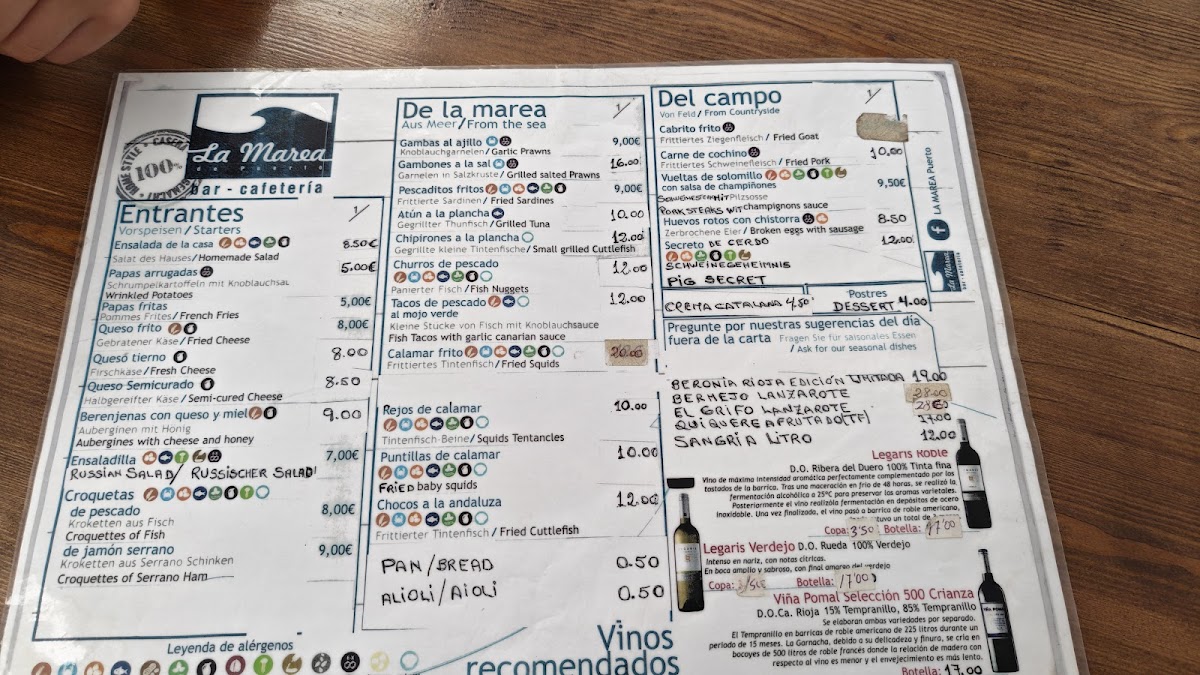 Menu La Marea De Puerto-2